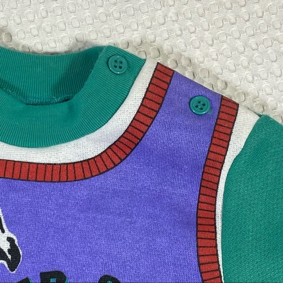 NWT Vintage QUACKERS Super Star Basketball Sweater Shirt; Toddler/ Infant Sz 12 - Picture 4 of 12